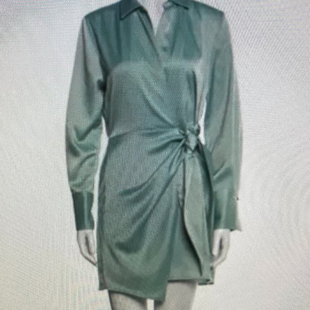 House of Harlow NWOT Satin Wrap Tie Mini Dress Women Size Small - Picture 14 of 14